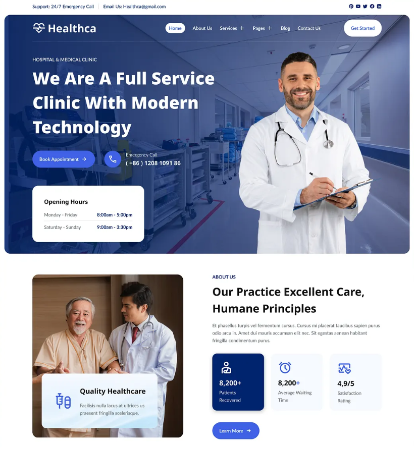 Website design example 10